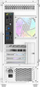 Kuti kompjutri gaming Captcha, ATX, me ventilatorë RGB, e bardhë