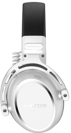 Kufje gaming me kabllo Hator Hypergang 3, 3.5mm, mikrofon që hiqet, të bardha