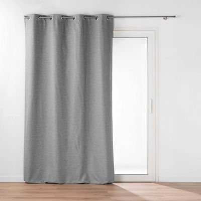 Perde me unaza Grommet, 140x260 cm, blackout, gri