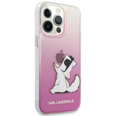 Maskë telefoni Karl Lagerfeld KLHCP14XCFNRCPI për iPhone 14 Pro Max, hardcase, rozë
