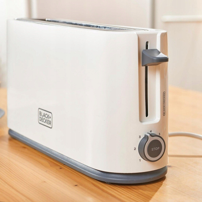 Toaster Black+Decker BXTO1001E, 1000W, i bardhë