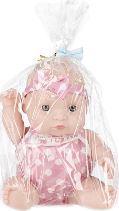 Kukull bebe Mega Creative Baby Mibebe, 20cm, plastikë edhe tekstil, ngjyra mikse