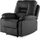 Set ulëse dhome dite BERGEN, lëkurë sintetike, mekanizëm manual recliner, i zi