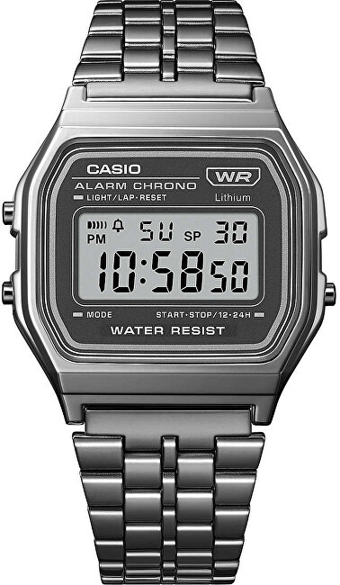 Orë dore për meshkuj Casio Collection Vintage A158WETB-1AEF, e hirtë