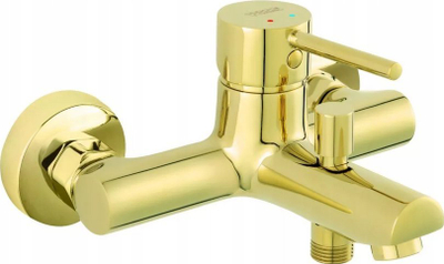 Rubinet banjo FERRO Fiesta Gold, për vaskë dush, mur, ngjyrë ari