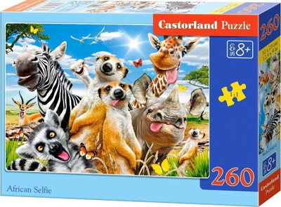Puzzle Castorland African Selfie, 260 copa, 32 x 23 cm, shumëngjyrësh