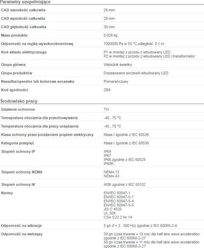 Kokë e llambës sinjalizuese Schneider Electric, 22 mm, e verdhë