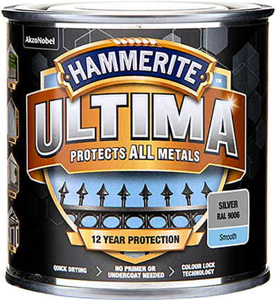 Bojë metali Hammerite Ultima Smooth, 0.255L, argjend e lëmuar