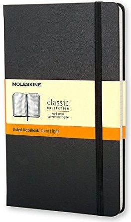 Fletore Moleskine Pocket Hardcover, me vija, e zezë