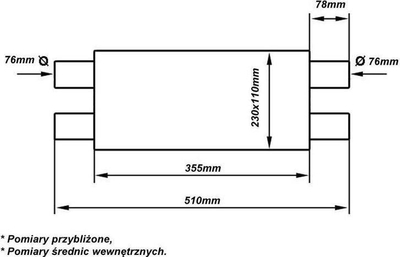 Zhurmëpritës qendror TurboWorks LT, 76mm, çelik inox 304SS, argjendtë