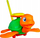 Lodër shtytëse TURTLE 9567, breshkë plastike, me tinguj, shumëngjyrëshe