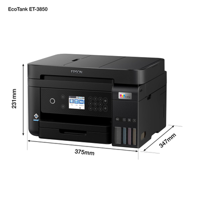 Printer shumëfunksional Epson EcoTank ET-3850, Inkjet A4, Wi-Fi, i bardhë