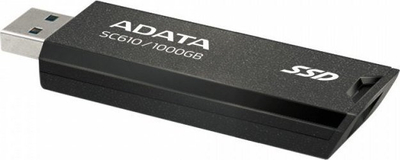 SSD i jashtëm ADATA SC610, 1TB, USB 3.2 Gen2, i zi me të kuqe