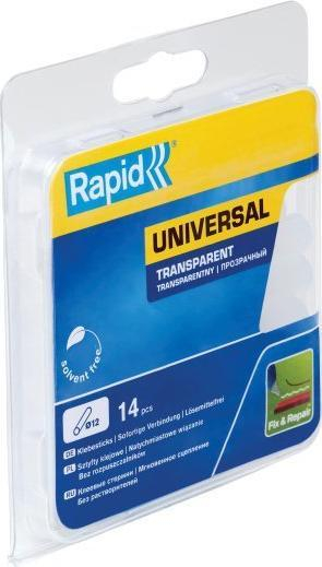 Shkopinj ngjitësi të nxehtë Rapid Universal, Ø12mm, 125g, transparent