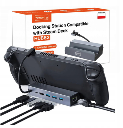 Docking station Zenwire HUB62, USB C 6 porta, HDMI 4K, Ethernet, i zi
