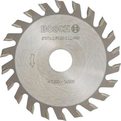 Teh prerës Bosch 3608641002, 105mm, për dru, ngjyrë metalike