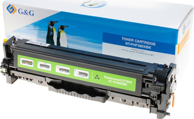 Toner G&amp;G kompatibil HP CF380X, kapacitet i lartë, i zi