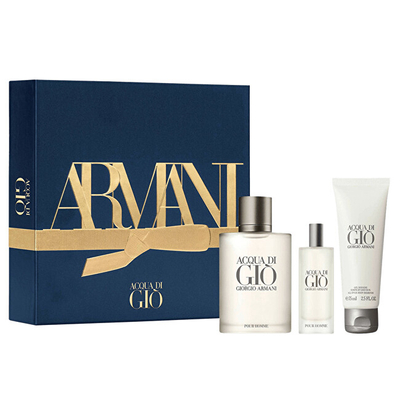 Set Armani Acqua Di Gio, EDT 100 ml + xhel dushi 75 ml + EDT 15 ml
