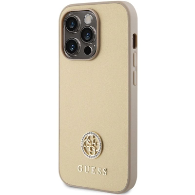 Mbulesë telefoni Guess GUHCP15XPS4DGPD, për iPhone 15 Pro Max 6.7", hardcase, ngjyrë gold