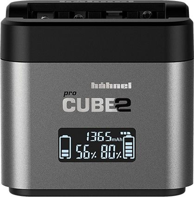 Karikues baterish Hahnel Procube 2 për Nikon, LCD, me priza ndërkombëtare, gri
