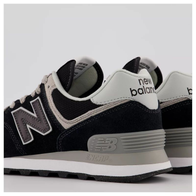 Патики New Balance WL574EVB, женски, антилоп кожа, сиви