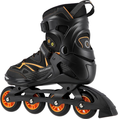 Rola inline Nils Extreme NA9022, rrota 80mm, kushineta ABEC9, portokalli e zezë