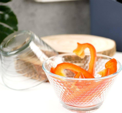 Set pjatash ëmbëlsire qelqi, 300ml, 6 copë, transparent