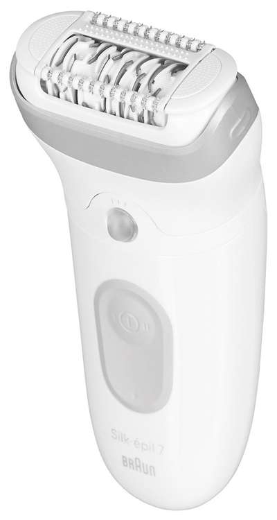 Epilator Braun Silk épil 7 7 441, kokë e gjerë, për qime 0.5 mm, i bardhë