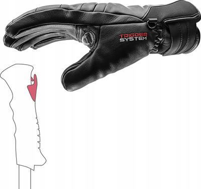 Скијачки ракавици Leki Snowfox 3D Elite Women, кожа 100%, Trigger System, црни