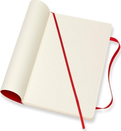 Fletore Moleskine Classic Soft Cover, 5" x 8.25", 240 faqe me pika, e kuqe