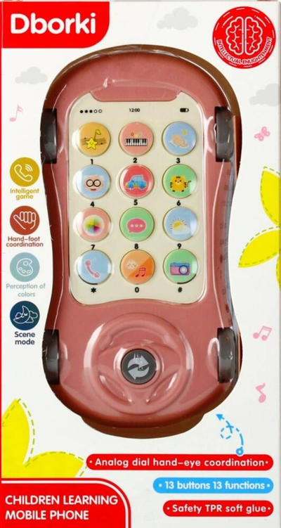 Lodër telefon edukativ MEGA CREATIVE 484550, 3 në 1, me projektor, shumëngjyrëshe