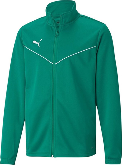 Xhaketë sportive për kalamaj Puma teamRISE Training Poly Jacket Jr, poliester DryCell, jeshile