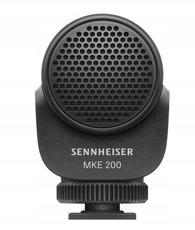 Mikrofon i vogël Sennheiser MKE 200, për kamera dhe smartphone, i zi