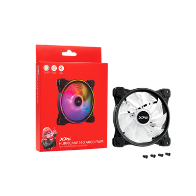 Ventilator kabineti Adata XPG Hurricane 140 ARGB PWM, 140mm, 1800rpm, i zi