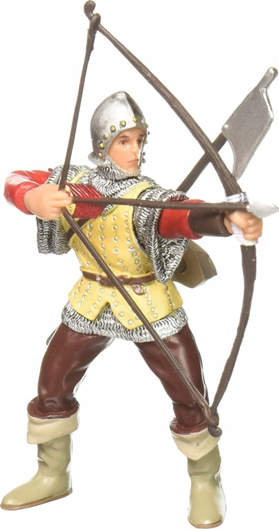 Figurinë Papo Red Bowman, harkëtar mesjetar, shumëngjyrëshe