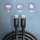 Кабел AXAGON USB-C - USB-C, USB 2.0, PD 60W 3A, ALU, плетенка, 3m, црна боја