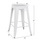 Stol bar MELITA-PRO HM8573.41, metal, 67cm, i bardhë mat