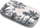Pjatë Affek Design Tropical, 27.5 x 18 cm, e bardhë/hirtë