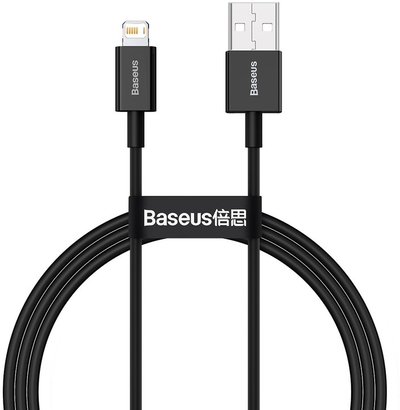 Kabllo BASEUS Superior Series USB-A - Lightning, 2.4A, 1m, e zezë