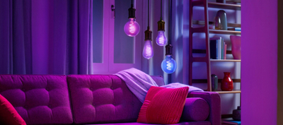 Llambë inteligjente Philips WiZ Filament Clear RGB, E27, 6.3W, dritë me ngjyra