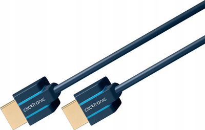 Kabllo HDMI Clicktronic Ultraslim, High Speed, 1m, me Ethernet, blu e errët