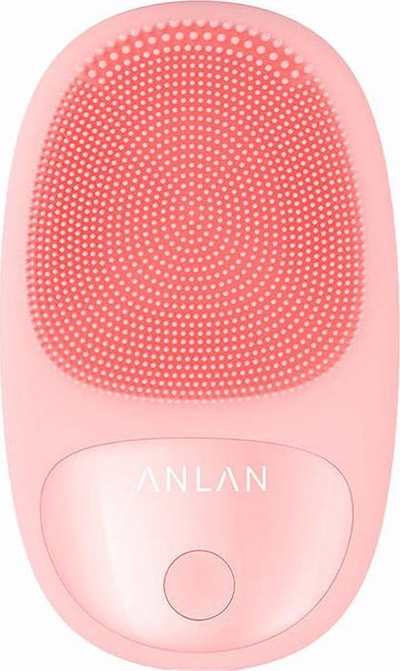 Сонична четка за чистење лице Anlan 01-AJMY21-04A, силикон, IPX7, розова