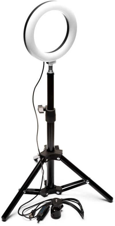 Dritë unazore Rio RL06, LED, tripod i rregullueshëm, e bardhë