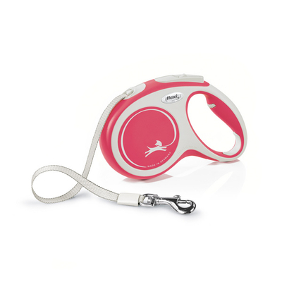 Rrip Flexi për qen, M 5m / 25kg, i kuq/gri
