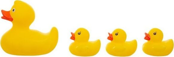 Lodra banjoje Akuku Bath Toys Ducklings, set 4 copë, për foshnje, shumëngjyrëshe