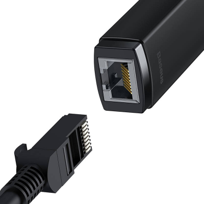Adapter USB C në RJ45 Baseus WKQX000201, 100 Mbps, i zi