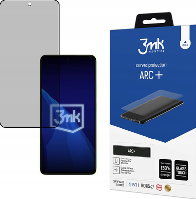 Folie mbrojtëse 3mk Arc+ për Redmi Note 14 4G, për ekran të lakuar, transparente
