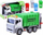 Kamion lodër Maksik Garbage Truck, me kontejner, set me koshë riciklimi, i gjelbër