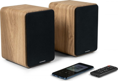 Hi Fi звучници Thomson WS602DUO, 100W, Bluetooth, кафеава