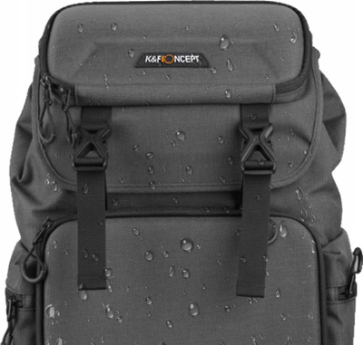 Çantë shpine profesionale për aparat K&amp;F Concept 13.098V1, xhep për laptop 15.6", gri